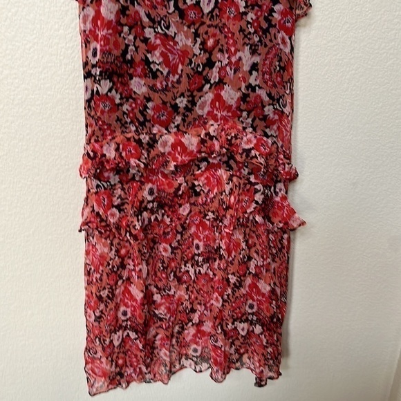 Stevie May large L chiffon dress ruffles midi length No such thing dress - Picture 4 of 8